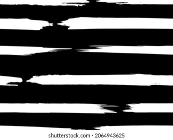 Trendy watercolor pattern with colored stripes painted with a brush. Trendy abstract seamless pattern. Sample of fashionable style. Abstract texture. Grunge background. Vector.