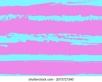 Trendy watercolor pattern with colored stripes painted with a brush. Trendy abstract seamless pattern. Sample of fashionable style. Abstract texture. Grunge background. Vector.