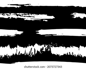 Trendy watercolor pattern with colored stripes painted with a brush. Trendy abstract seamless pattern. Sample of fashionable style. Abstract texture. Grunge background. Vector.