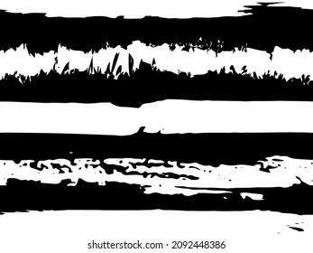 Trendy watercolor pattern with colored stripes painted with a brush.