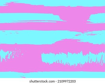 Trendy watercolor pattern with colored stripes painted with a brush. Trendy abstract seamless pattern. Sample of fashionable style. Abstract texture. Grunge background. Vector.