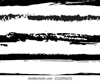 Trendy watercolor pattern with colored stripes painted with a brush. Trendy abstract seamless pattern. Sample of fashionable style. Abstract texture. Grunge background. Vector.