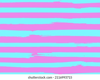 Trendy watercolor pattern with colored stripes painted with a brush. Trendy abstract seamless pattern. Sample of fashionable style. Abstract texture. Grunge background. Vector.