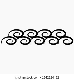 Trendy wave pattern. Vector icon.