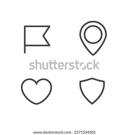 Trendy web icons isolated on white background. Vector clipart