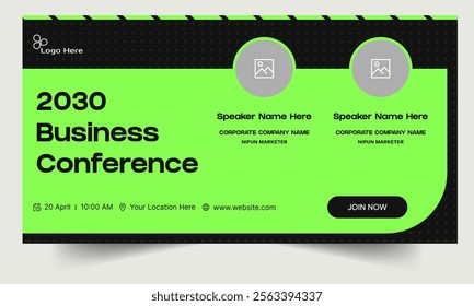 Trendy webinar design template, daily business online seminar web banner, business idea online web banner design, editable vector eps 10 file format