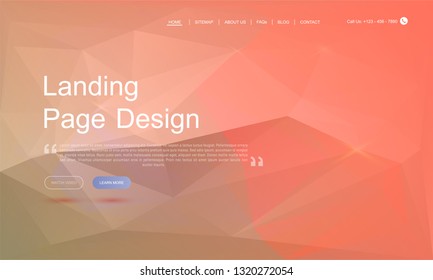 Trendy Website template. Landing page design.
Minimal geometric abstract graphic elements. 
Vector illustration