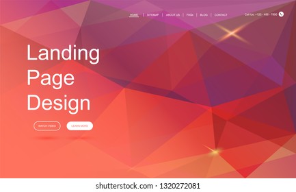 Trendy Website template. Landing page design.
Minimal geometric abstract graphic elements. 
Vector illustration