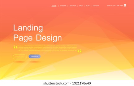 Trendy Website template. Landing page design.
Minimal geometric abstract graphic elements. 
Vector illustration