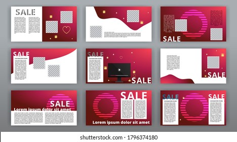 Plantillas de sitio web de moda, diseño de presentación mínimo. Plantilla multipropósito para presentación, portada de folleto, volante y folleto, informe corporativo, marketing, publicidad, informe anual, banner.