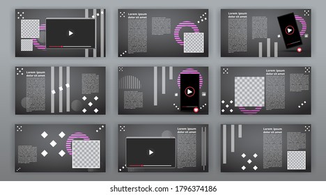 Trendy Website-Vorlagen, minimales Präsentationsdesign. Mehrzweckvorlage für Präsentationsfolien, Broschüren, Flyer und Broschüren, Unternehmensbericht, Marketing, Werbung, Geschäftsbericht, Banner.
