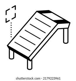 Trendgewicht auf der Bank Symbol-Design 