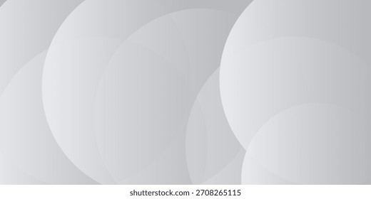 Trendy white background with grey circle lines. Digital future technology concept abstract design