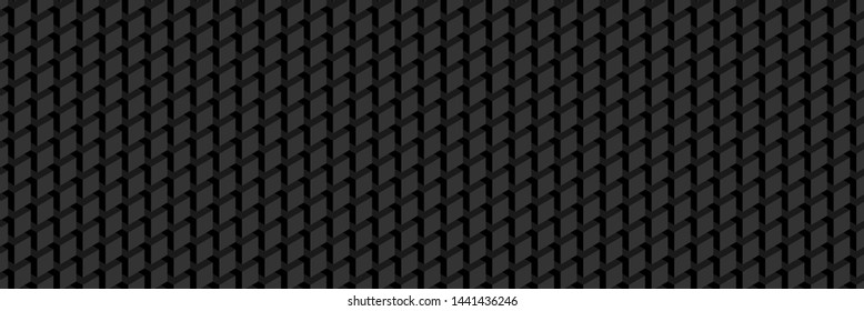 Trendy widescreen geometric background in isometric style. A wall of cubes. Seamless option.