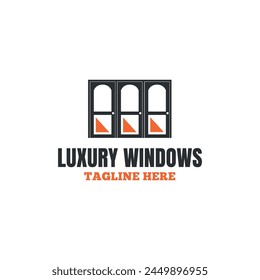 Trendy window logo design template