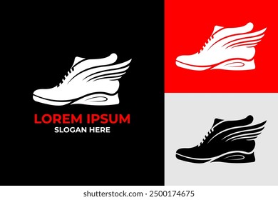 Trendy Wing Shoes abstract logo design