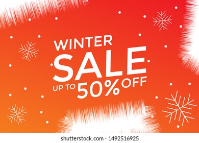 Trendy Winter Sale Banner and Poster for Social Media Template Vector background.