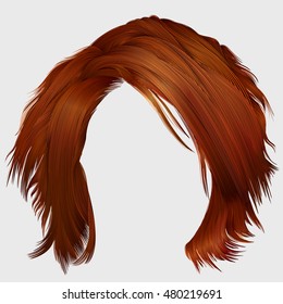 trendy woman disheveled red hair, realistic 3d 