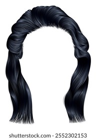 trendy woman hairs brunette black colors.beauty fashion . 