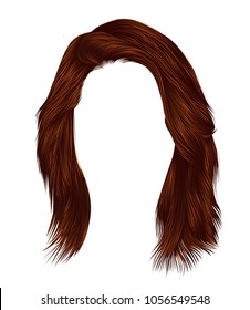 trendy  woman  hairs kare with fringe  .Red ginger redhead ginger
 colors .
 medium length . beauty style . realistic  3d .  brunette . 
