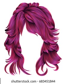 trendy woman long hairs bright pink
 colors .beauty fashion . 