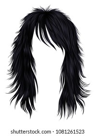  trendy woman long hairs brunette black  colors .  beauty fashion 