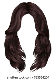  trendy woman long hairs  colors .  beauty fashion . 
 realistic  graphic 3d