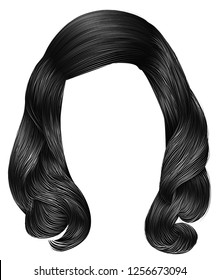  trendy woman long hairs gray colors .  beauty fashion .  realistic  graphic 3d.retro