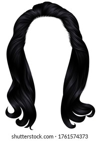  trendy woman long hairs highlights black colors.beauty fashion . 
 realistic  graphic 3dnine