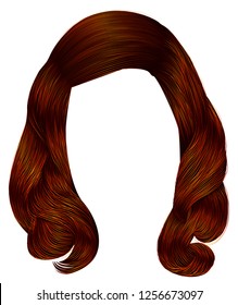 trendy woman long hairs red ginger colors .  beauty fashion .  realistic  graphic 3d.retro