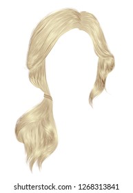 trendy women hairs blond light colour .tail .  fashion beauty style .