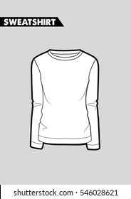 Trendy Women Sweatshirt Kad Design in Vektorgrafik.