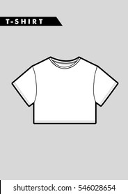 Trendy women t shirt, cad design in vector.