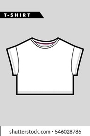 Trendy women t shirt  cad design in vector.