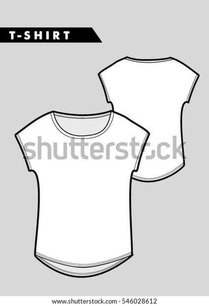 Trendy Women T Shirt Cad Design Stock Vector (Royalty Free) 546028612