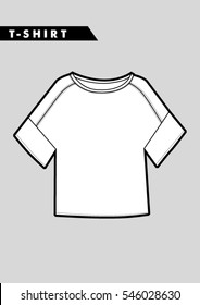 Trendy women t shirt,cad design in vector.