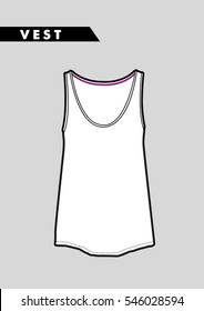 Trendy Women vest cad Design in Vektorgrafik.