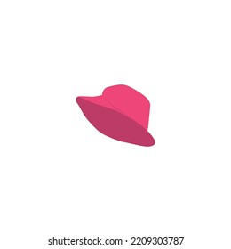 trendy women's hat logo vector template