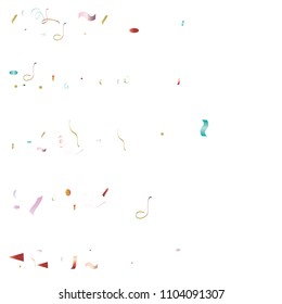 Trendy Xmas Party Tinsel Vector Foil Confetti Moved Foil Particles, Fireworks Explosion, Bang, Burst, New Year, Christmas, Birthday Celebration. Winter Holidays Background, Gradient Tinsel Confetti.
