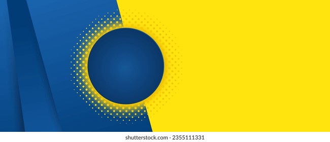 Trendy yellow with gradient blue abstract vector background use for Sale banner template design, yellow bright poster. Big sale special offer. banner yellow background