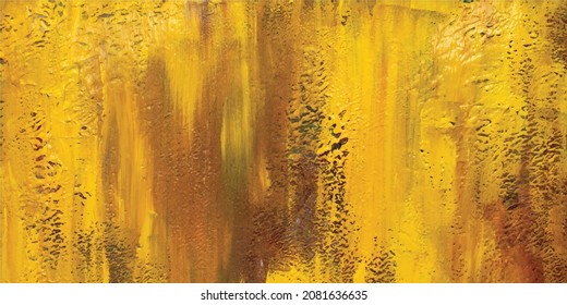 Trendy yellow marble texture. Oil painting. Abstract rainbow watercolor background. Fluid art pattern. Smooth watercolor vector illustration for web, poster, banner. Pastel colors gradient pattern.