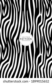 Trendy zebra skin pattern background vector. Animal fur, vector background for Fabric design, wrapping paper, textile, poster, flyer and wallpaper. 