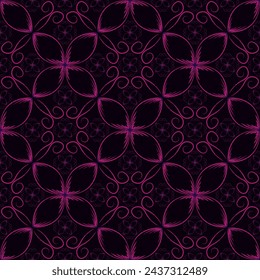 Trendynouveau geometric floral vector seamless pattern. Decorative texture ornament. Tile print design. Simple flower stylized background. Interior decoration print.