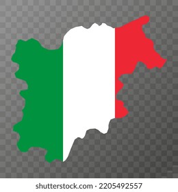 Trentino Alto Adige Map. Region of Italy. Vector illustration.