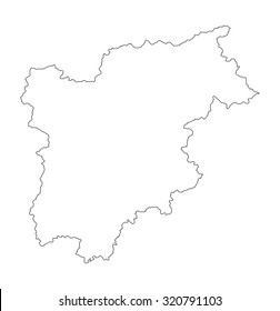 Trentino-Alto Adige vector map,Italy, contour illustration.