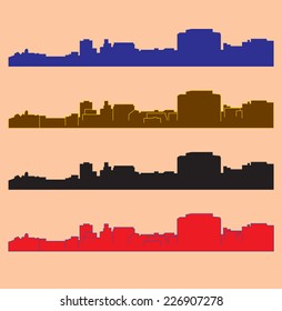 Trenton, New Jersey, city silhouette