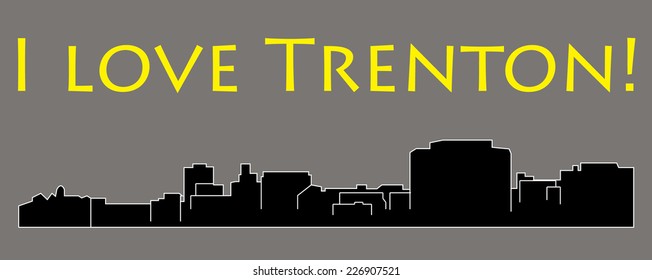 Trenton, New Jersey, city silhouette