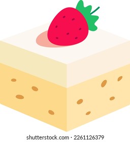 Tres Leches Cake Dessert Icon Element illustration Flat style