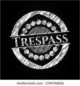 Trespass chalkboard emblem