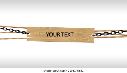 Tresspassing block armed with chains, ropes. Template copy space area.